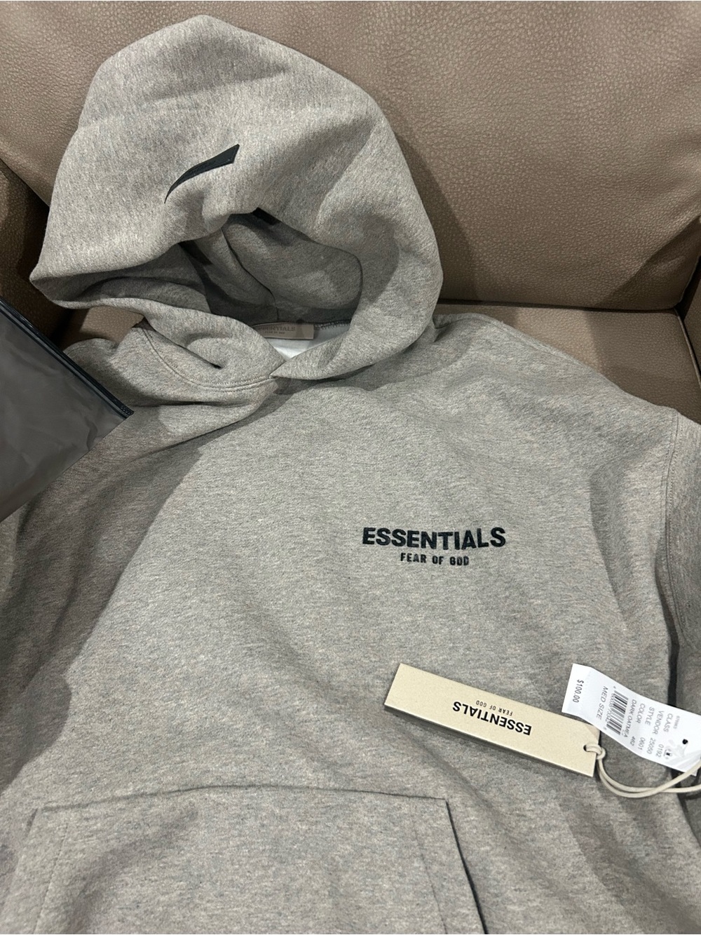 Fear of God ESSENTIALS Dark Oatmeal Hoodie